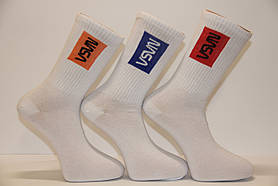 Чоловічі шкарпетки високі ТЕННІС НЛ з написами Urban socks 40-45 м3-NACA