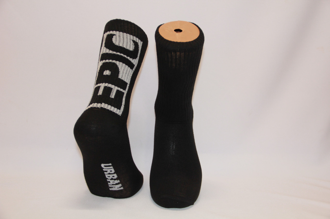 Чоловічі шкарпетки високі ТЕННІС НЛ з написами Urban socks 40-45 чорний EPIC