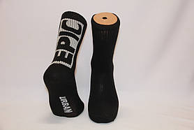 Чоловічі шкарпетки високі ТЕННІС НЛ з написами Urban socks 40-45 чорний EPIC