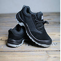 Urgent 203 OB: Черные рабочие туфли без защитного подноска