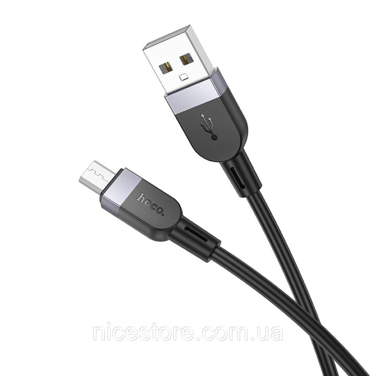 Кабель HOCO X109 Energy silicone charging data cable Micro (L=1M) Black