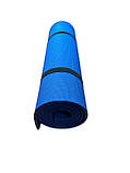 Килимок для фітнесу і йоги синій, 8 мм, 50х150 см, EVA, 100 кг/м3, виробник Україна, TERMOIZOL®, фото 7