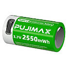 Акумулятор Pujimax CR123A 16340 з входом USB TYPE-C 2550mWh 3.7V, Green, фото 3