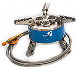 Плита газова туристична VIROK 3 кофорки+шланг з різьбовим (7/16) з'єднанням[12]