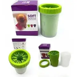 Лапомийка для собак і котів Soft Gentle із силіконовими ворсинками 300 мл 10 х 7 см