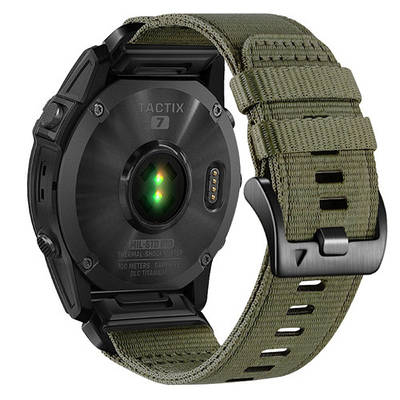 Тактичний ремінець QuickFit 22мм для Garmin Fenix 7 / 6 / 6 Pro / 5 / 5 Plus зелений хакі