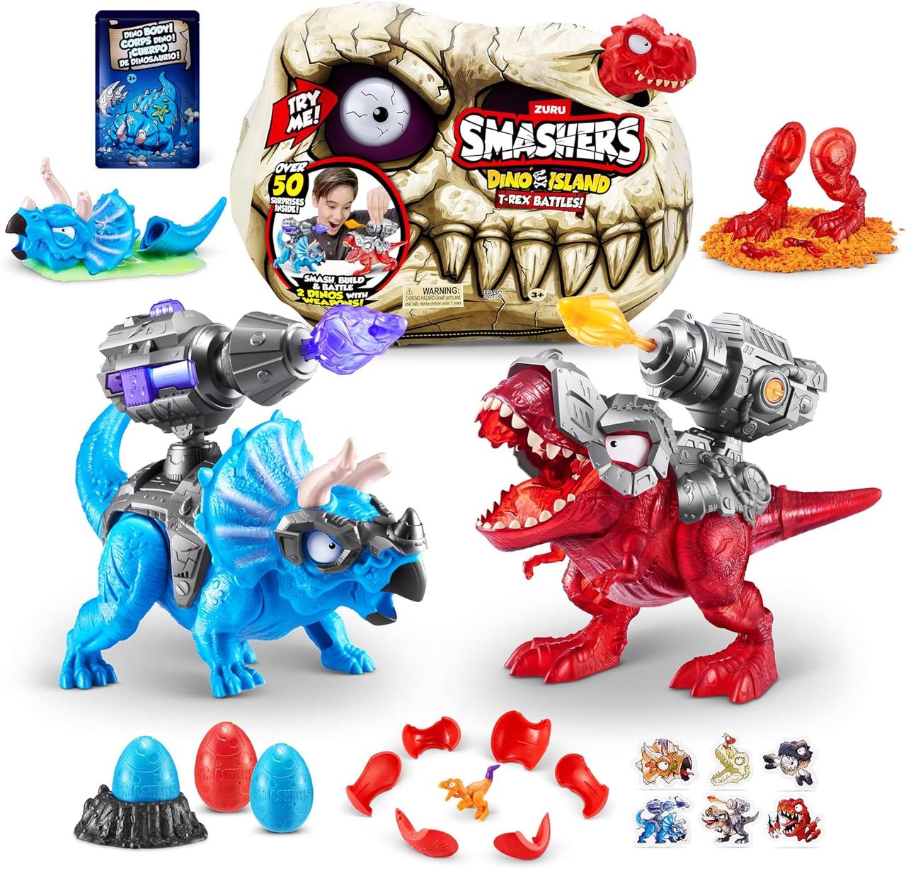 Ігровий набір Smashers Dino Island Діно Череп Червоний 74102A, фото 1