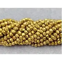 Кришталь рондель 4мм золото металізовані (+-120шт)