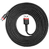 Кабель Baseus cafule Cable USB For Micro 2A 3m Red+Black, фото 4
