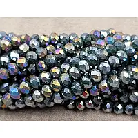 Кришталь 4мм темно-зелений матовий АВ (+-120шт)