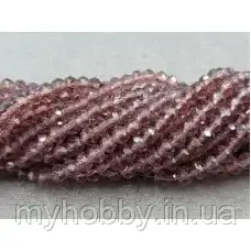 Кришталь 4мм баклажановий прозорий (+-120шт)