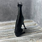 Магнітний тримач для ключів Доберман лоу полі Ключниця Чорний, фото 3