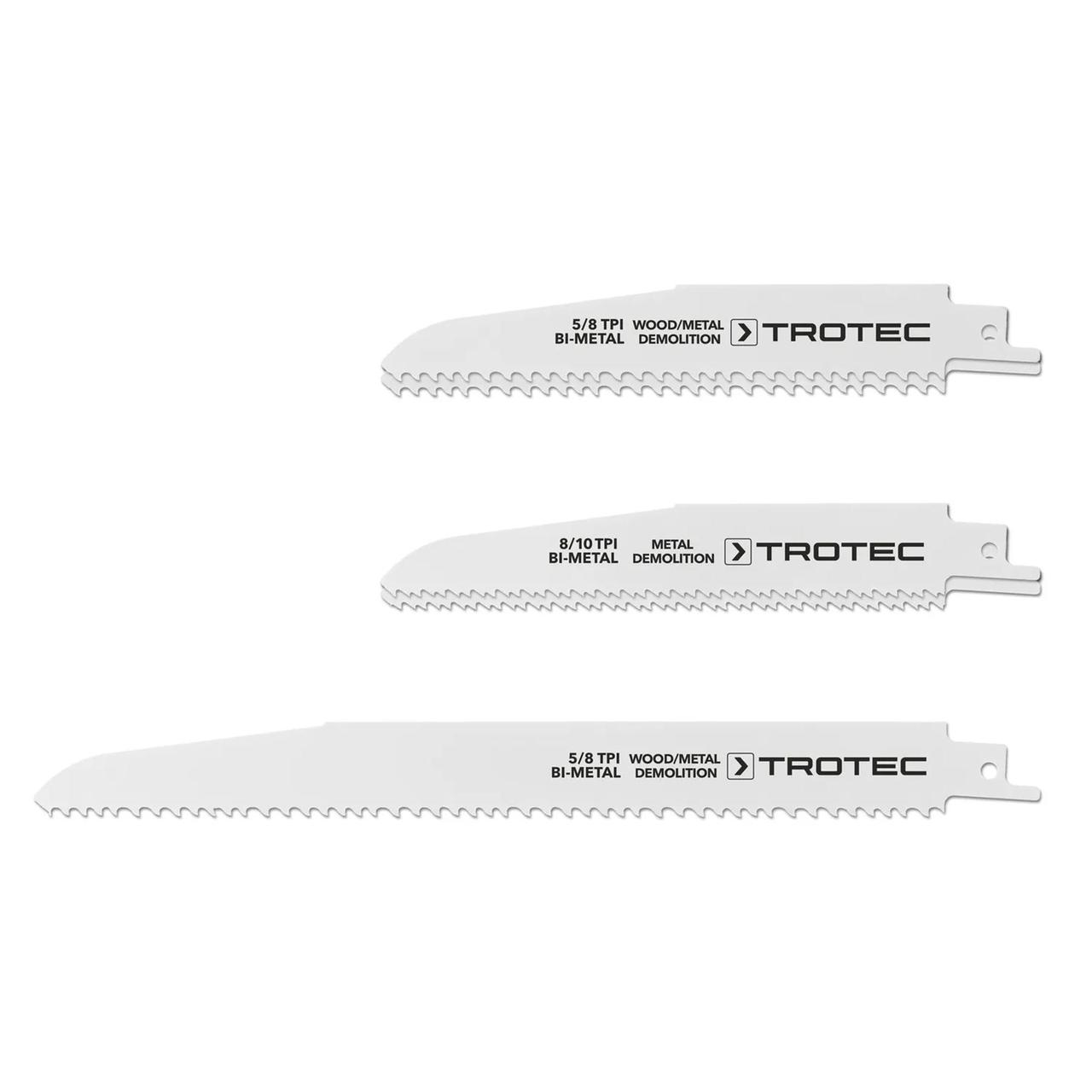Набір пиляльних полотен для пили шабельної Trotec 5 pieces Wood/Metal Set (6215001201)