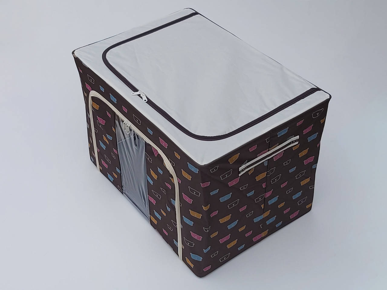 

Коробка-органайзер каркасная коричневого цвета Ш 60*Д*42 В*40 см. Для хранения, Коричневый