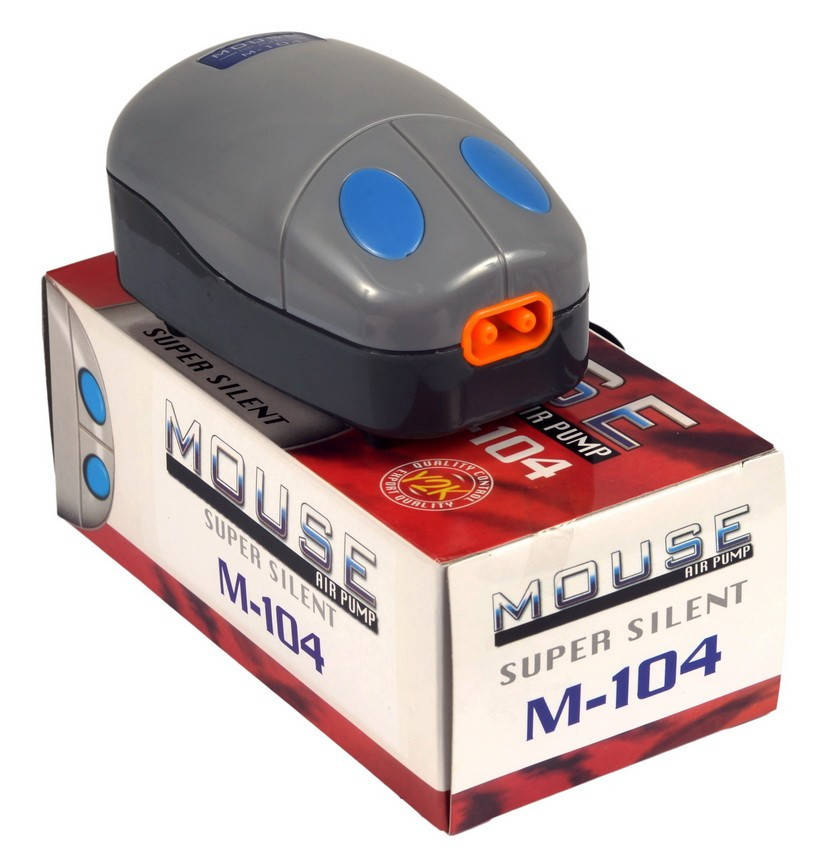 

Компрессор для аквариума KW Zone Mouse М -104 двухканальный 80-130 л