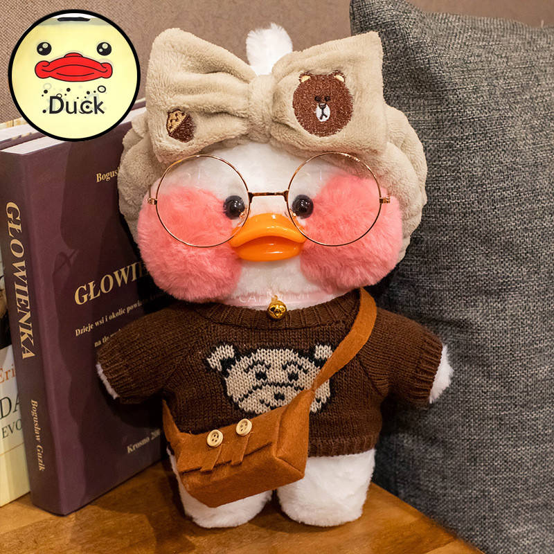 

Утка Лалафанфан ОРИГИНАЛ - Lalafanfan Уточка Мягкая игрушка Cafe mimi duck, Белый