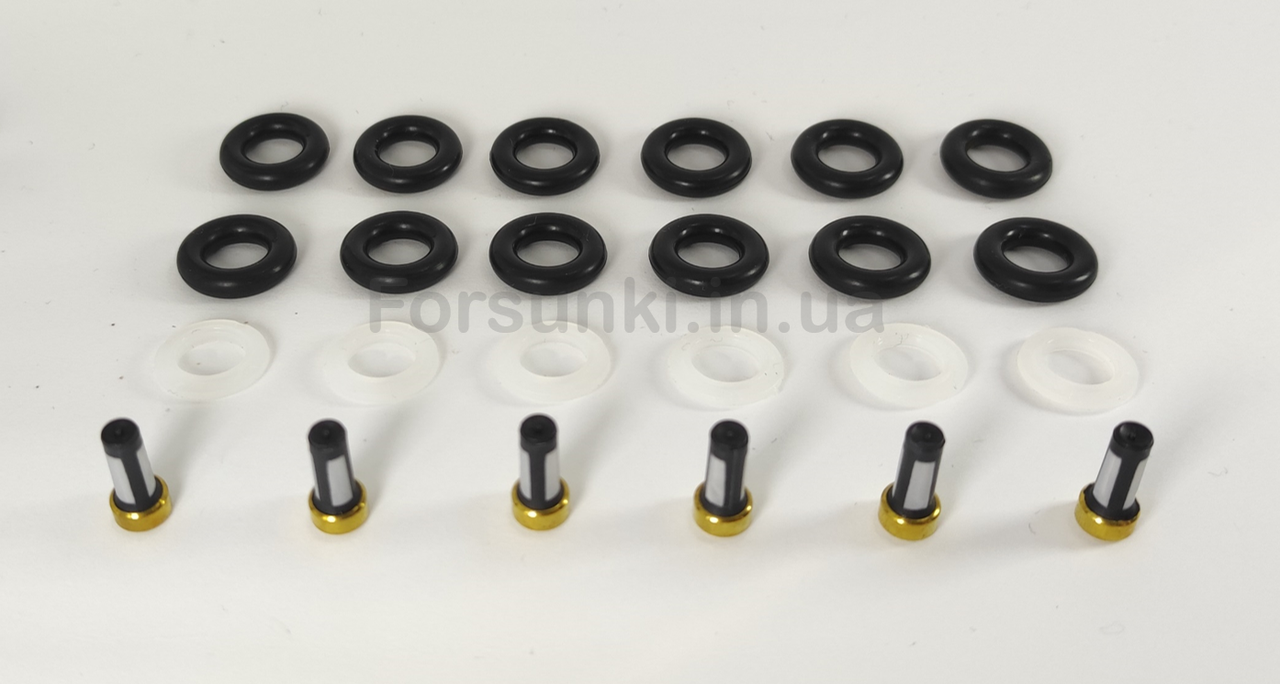 

Ремкомплект на 6 форсунок Hyundai SantaFE Хюндай СантаФЕ 2.7 V6 3531023600