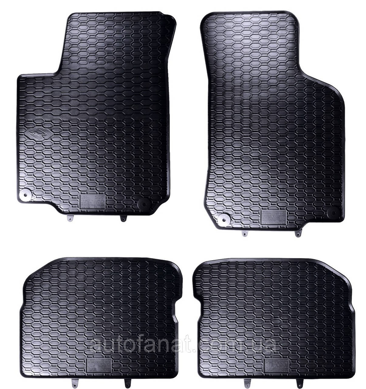 Коврики Skoda Octavia I 1996-2010, VW Golf IV 1997-2006, Jetta IV 1998-2005, в салон гумові 4шт. Geyer & Hosaja Польща (816/4C), фото 1