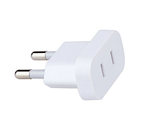 Кращий перехідник адаптер з американської US та китайської CN вилки на євро EU (нашу) Білий