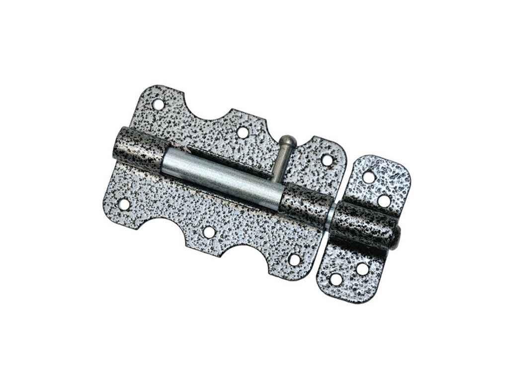 Шпінгалет для дверей/хвіртки/вікон круглий 115*65мм сірий антик 100 ТМ БєМаС BP, фото 1