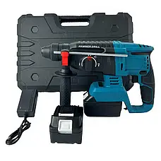 Акумуляторний перфоратор-дриль Hammer Drill 48 V у кейсі, 3 режими, 2 Li-ion акумулятори, фото 3