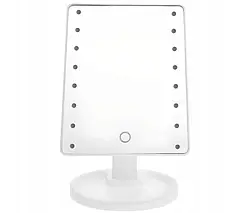 Настільний візаж-дзеркало Large 16 LED Mirror (21,5 × 17 см, сенсорне регулювання, білий), фото 4