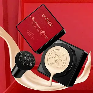 Кушон для обличчя зі зволоженням та ефектом сяйва Beauty Linasi Red O'CHEAL (No2 Natural) з м'яким спонжем, фото 3
