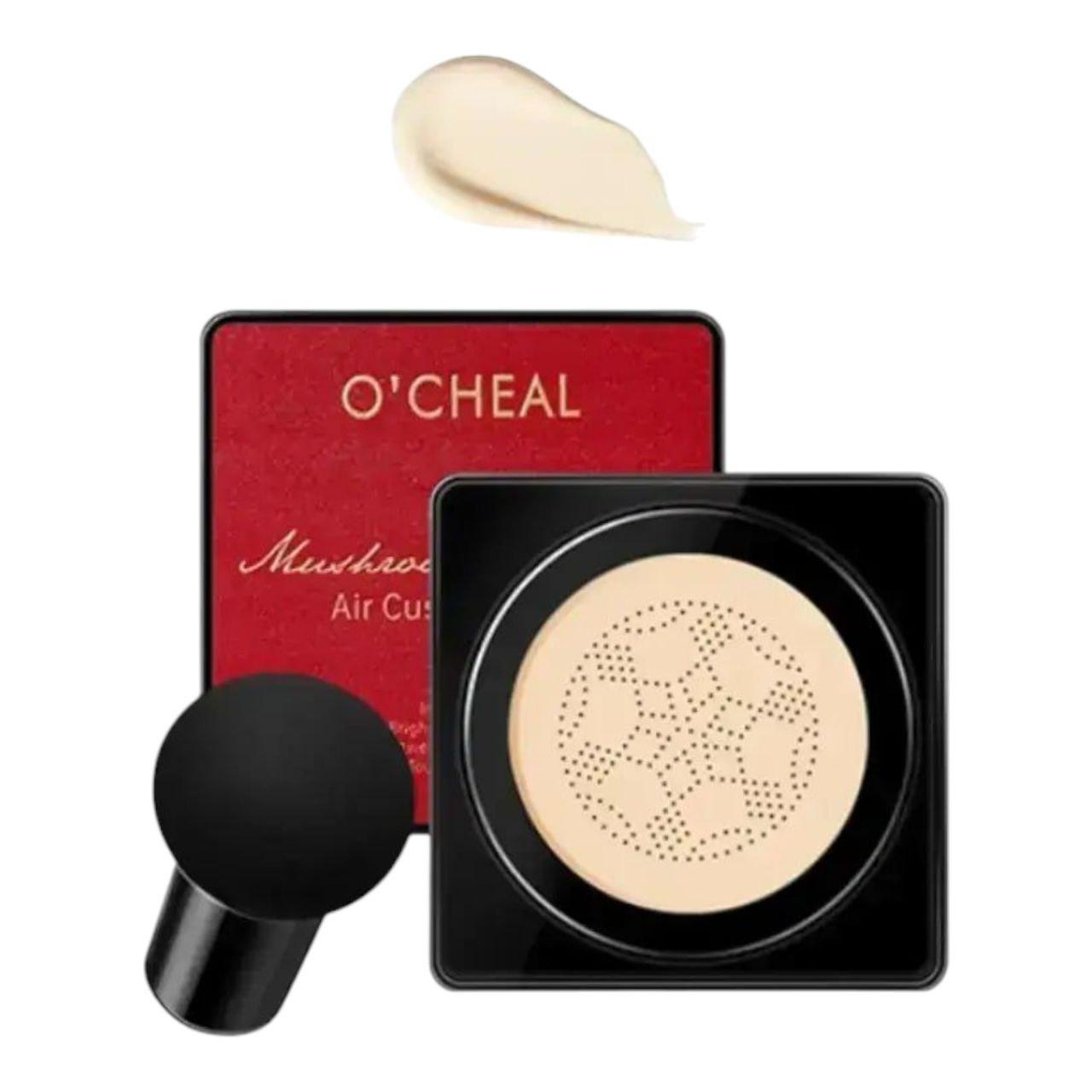 Кушон для обличчя зі зволоженням та ефектом сяйва Beauty Linasi Red O'CHEAL (No2 Natural) з м'яким спонжем