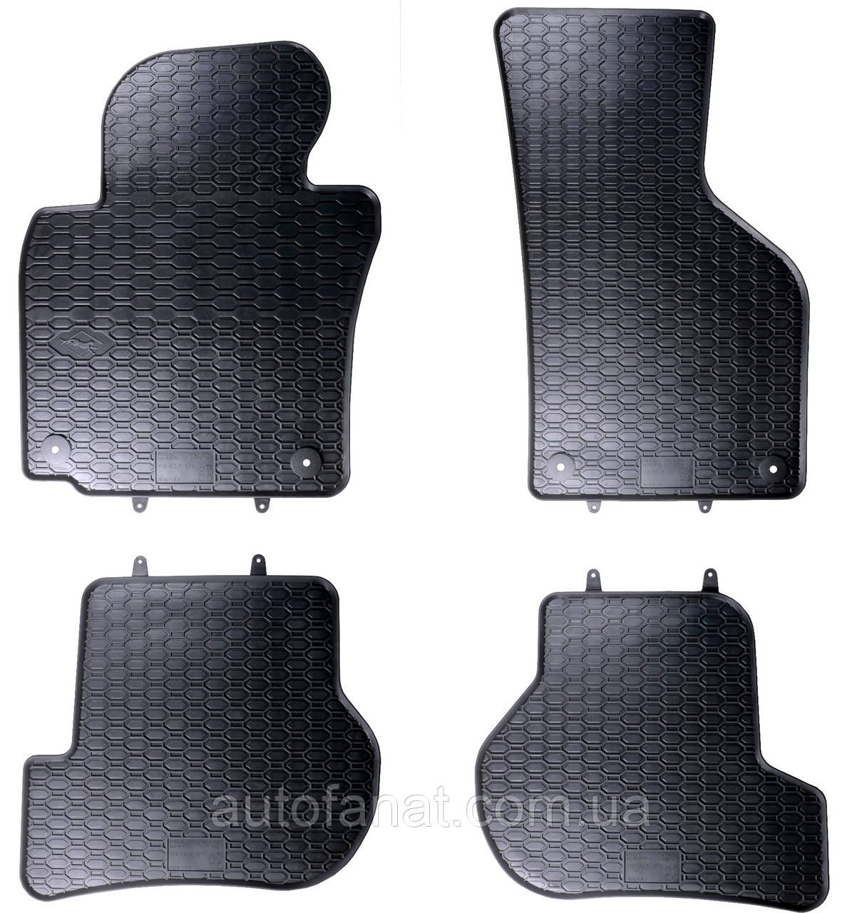 Килимки Skoda Octavia II 2004-2013, VW Golf V, VI 2003-2016, Jetta V 2005-2010, в салон гумові 4шт. Geyer & Hosaja Польща (805/4C)