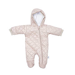 Дитячий комбінезон демісезон Twins Soul плащівка/фліс 3-6 міс беж