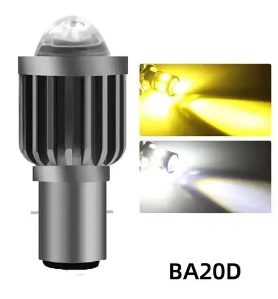 Світлодіодна лампа H6/BA20D LED Moto білий / жовтий CSP LED