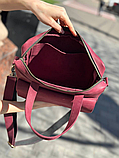 Шкіряна жіноча сумка MARTHA бордо, фото 2