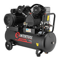 Компресор 50 л, 3 кВт, 220 В, 10 атм, 500 л/хв, 2 циліндри INTERTOOL PT-0016