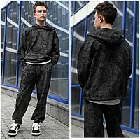 Подростковый спортивный костюм для подростка мальчика хорошего качества худи и джогеры 9,10,11,12,13 лет