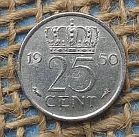 25 центiв 1950 року. Нiдерланди