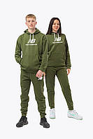 Стильний спортивний костюм унісекс двонитка, колір зелений хакі чоловічий жіночий