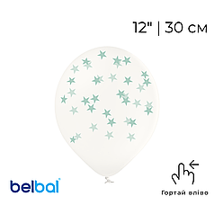 Принт 101 BELBAL-ББ 12" М'ятні зірки на прозорому