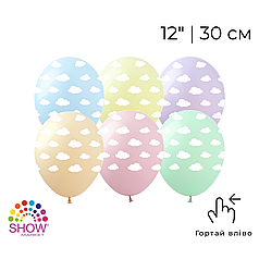 Принт 055 SHOW-ШОУ 12" Хмари макарун - асорті