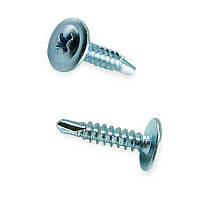 Саморіз із шайбою 4,2х19 білий (200 шт) наконечник свердло