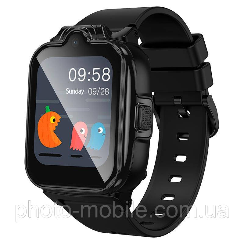 Смарт-годинник HOCO 4g children phone-watch Y104 |1.69", 4G video call, hd camera, GPS/WiFi| Black