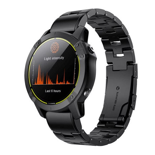 Тітановий браслет ремінець QuickFit 26мм для Garmin Fenix 7X / 6X / 6X Pro / 5X / 5X Plus / 3 чорний