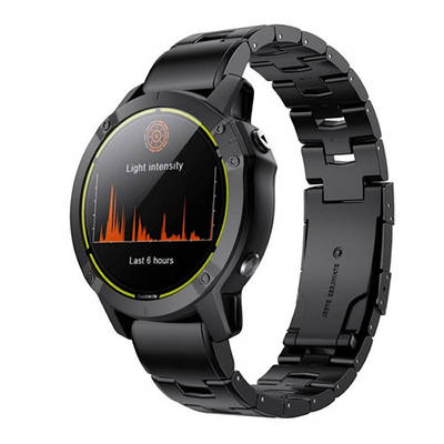 Тітановий браслет ремінець QuickFit 22мм для Garmin Fenix 7 / 6 / 6 Pro / 5 / 5 Plus чорний