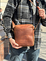Чоловіча шкіряна сумка RONNIE_M коньячна