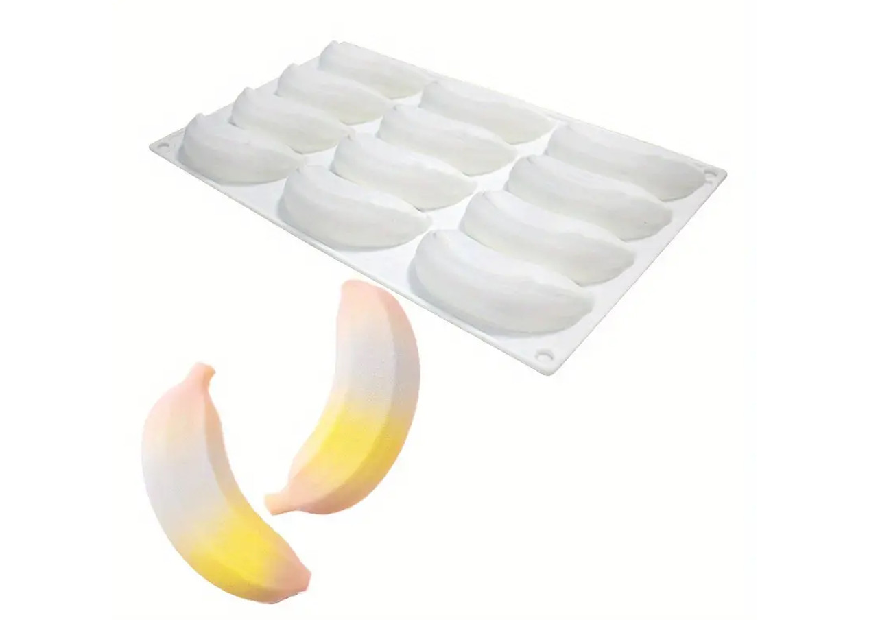 Силіконова форма для євродесертів Baker Банани з 12 шт (202250)