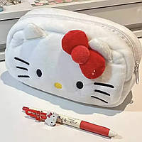 Пенал Hello Kitty у стилі аніме / Пенал Хелло Кітті пенал у стилі аніме котик/ косметичка котик Hello Kitty