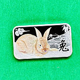 Інвестиційна срібна монета 2011 року Острова Кука Східний календар «Год кролика (рижий кролик)», фото 2