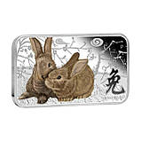 Колекція інвестиційних срібних монет Островів Кука 2011 року, Східний календар: Рік кролика, фото 5