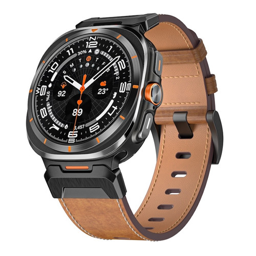 Шкіряний ремінець для Samsung Galaxy Watch Ultra 47 mm коричневий