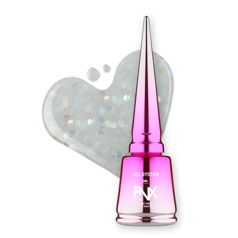 Рідкий гель Pinx Liquid Builder Gel Gotchi No001, 8 мл (молочний із поталлю)