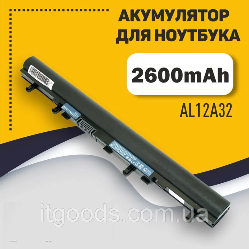 Акумулятор для ноутбука Acer 4ICR17/65, AL12A32, AL12A72, 2600mAh, Aspire V5-431 V5-471 V5-531 V5-551 V5-571
